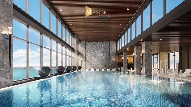 Bể bơi phong cách resort tại Masteri Waterfront.