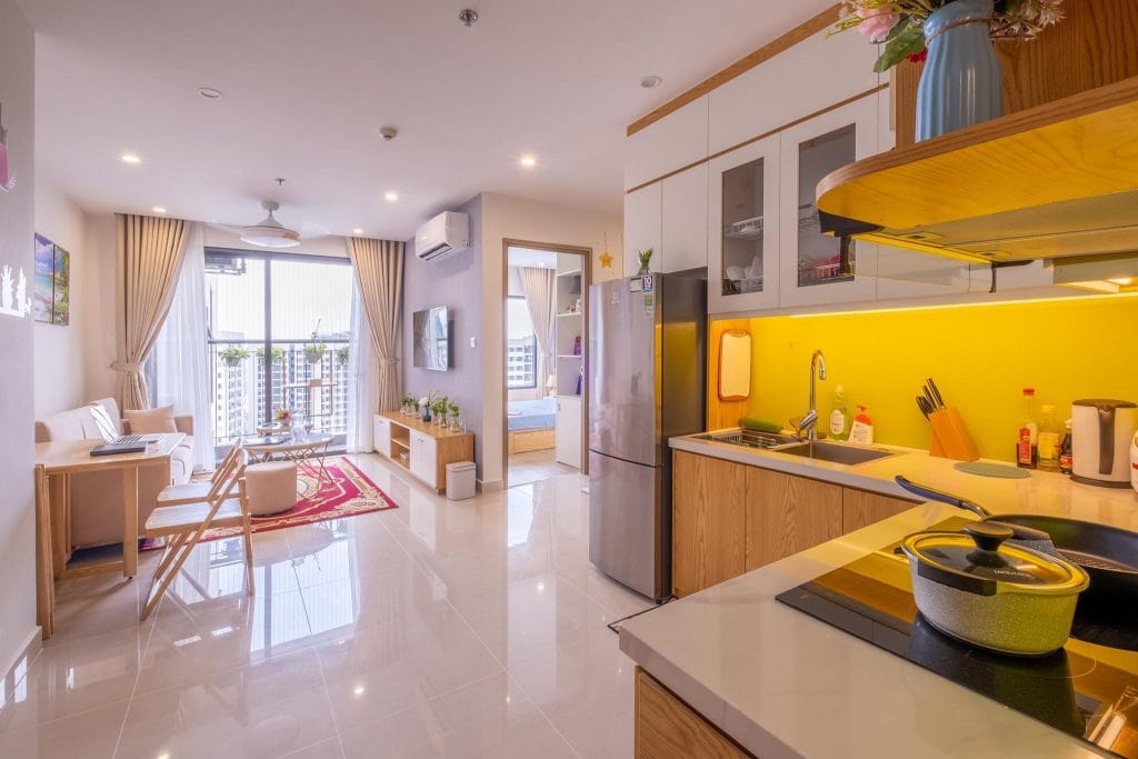 nội thất căn hộ dự án vinhomes sky park bắc giang